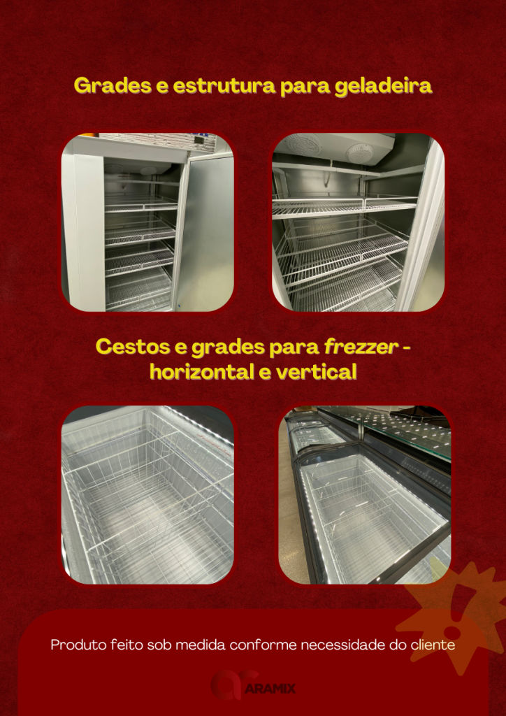 Grades e estruturas modulares para walk in cooler, geladeiras, freezers e câmaras frias em Curitiba, otimizando espaço e organização.